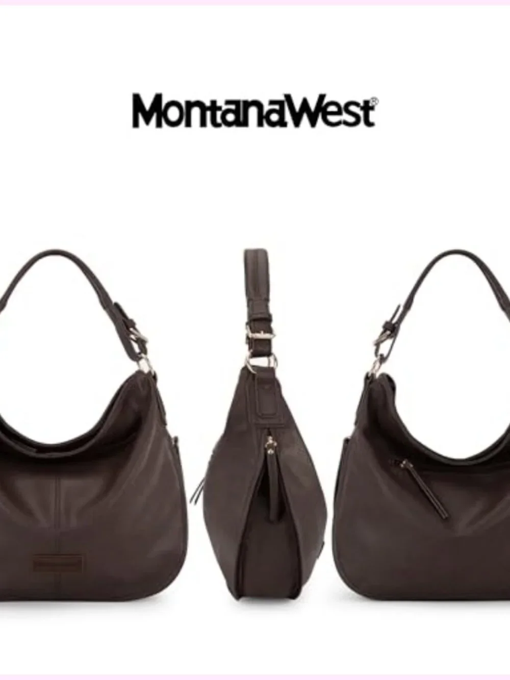 Vegan Leather Hobo Bag with Expandable Side Zipper & Multiple Pockets